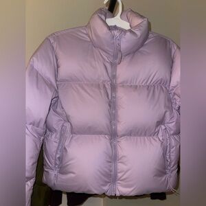 TNA Aritzia Mega Puff Women's Light Lilac Jacket Size XS EUC